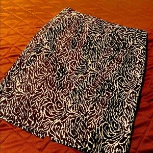 LOFT brown and white skirt